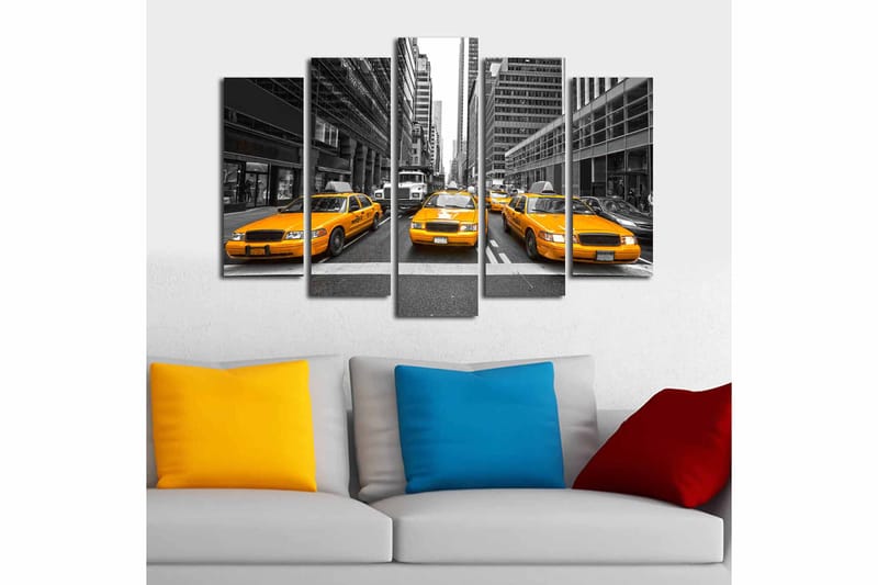 CANVASTAVLA 5-pack Flerfärgad 19x60 cm - Inredning & dekor - Tavlor & konst - Canvastavla
