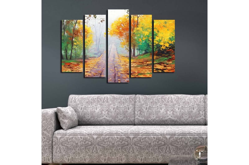 CANVASTAVLA 5-pack Flerfärgad 19x60 cm - Inredning & dekor - Tavlor & konst - Canvastavla