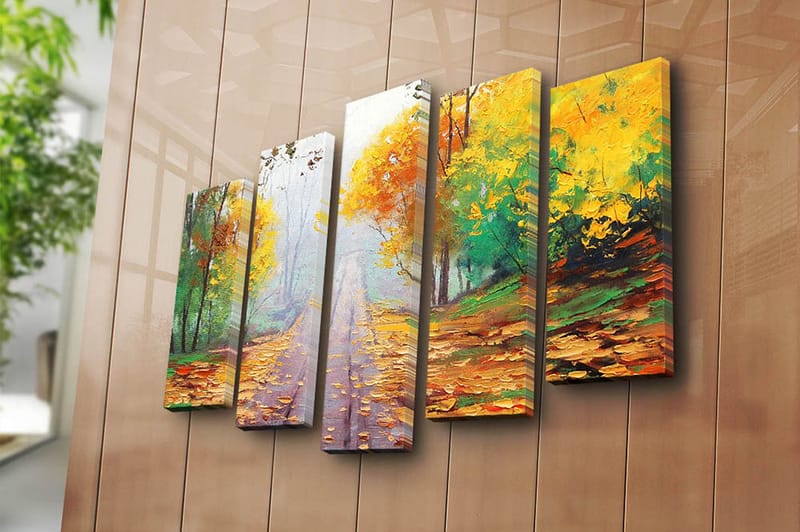 CANVASTAVLA 5-pack Flerfärgad 19x60 cm - Inredning & dekor - Tavlor & konst - Canvastavla