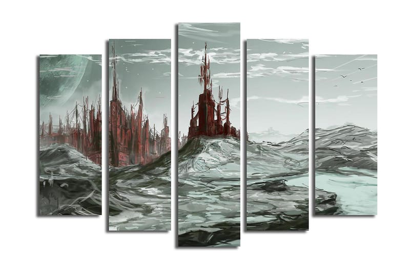 CANVASTAVLA 5-pack Flerfärgad 19x60 cm - Inredning & dekor - Tavlor & konst - Canvastavla