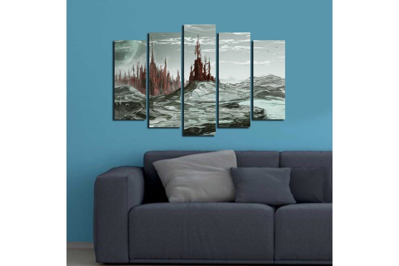 CANVASTAVLA 5-pack Flerfärgad 19x60 cm - Inredning & dekor - Tavlor & konst - Canvastavla