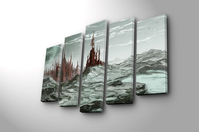 CANVASTAVLA 5-pack Flerfärgad 19x60 cm - Inredning & dekor - Tavlor & konst - Canvastavla