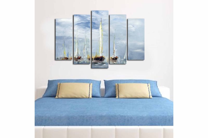CANVASTAVLA 5-pack Flerfärgad 19x60 cm - Inredning & dekor - Tavlor & konst - Canvastavla
