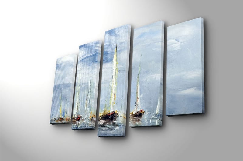 CANVASTAVLA 5-pack Flerfärgad 19x60 cm - Inredning & dekor - Tavlor & konst - Canvastavla