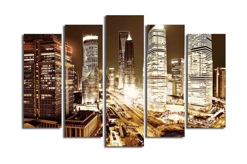 CANVASTAVLA 5-pack Flerfärgad 19x60 cm - Inredning & dekor - Tavlor & konst - Canvastavla
