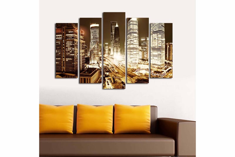 CANVASTAVLA 5-pack Flerfärgad 19x60 cm - Inredning & dekor - Tavlor & konst - Canvastavla
