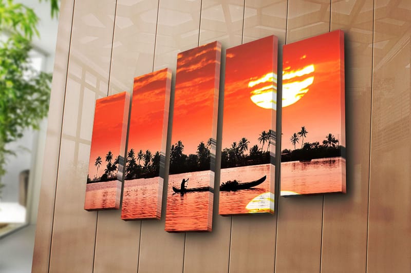 CANVASTAVLA 5-pack Flerfärgad 19x60 cm - Inredning & dekor - Tavlor & konst - Canvastavla