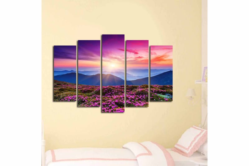 CANVASTAVLA 5-pack Flerfärgad 19x60 cm - Canvastavla