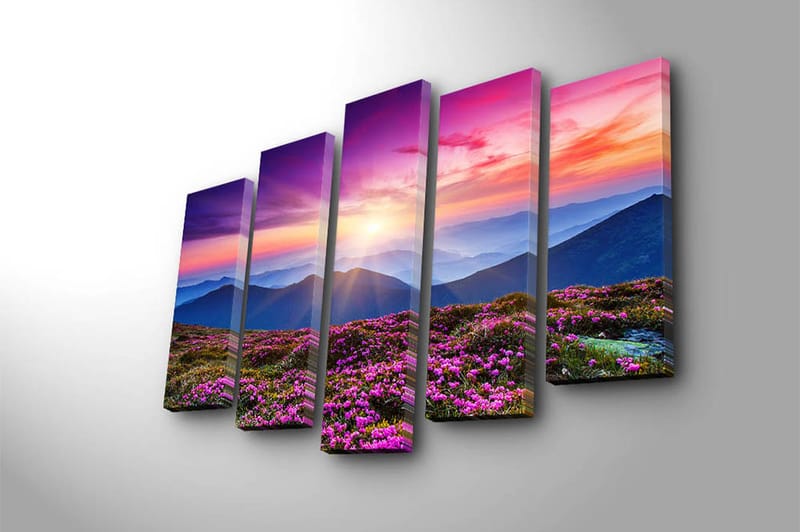 CANVASTAVLA 5-pack Flerfärgad 19x60 cm - Canvastavla