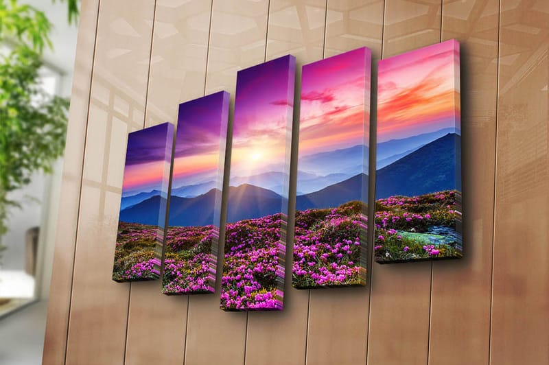 CANVASTAVLA 5-pack Flerfärgad 19x60 cm - Inredning & dekor - Tavlor & konst - Canvastavla
