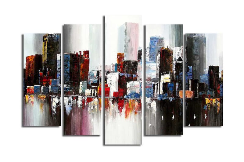 CANVASTAVLA 5-pack Flerfärgad 19x60 cm - Inredning & dekor - Tavlor & konst - Canvastavla