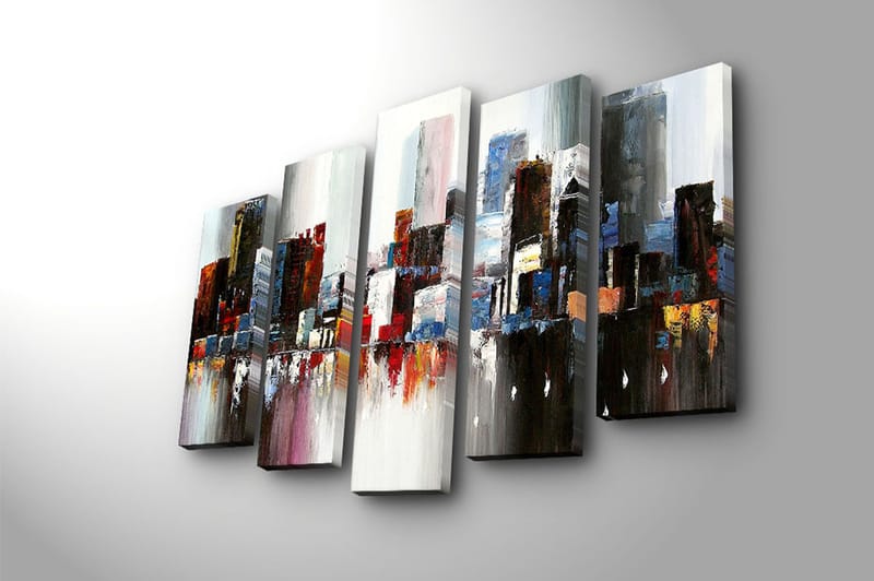 CANVASTAVLA 5-pack Flerfärgad 19x60 cm - Inredning & dekor - Tavlor & konst - Canvastavla