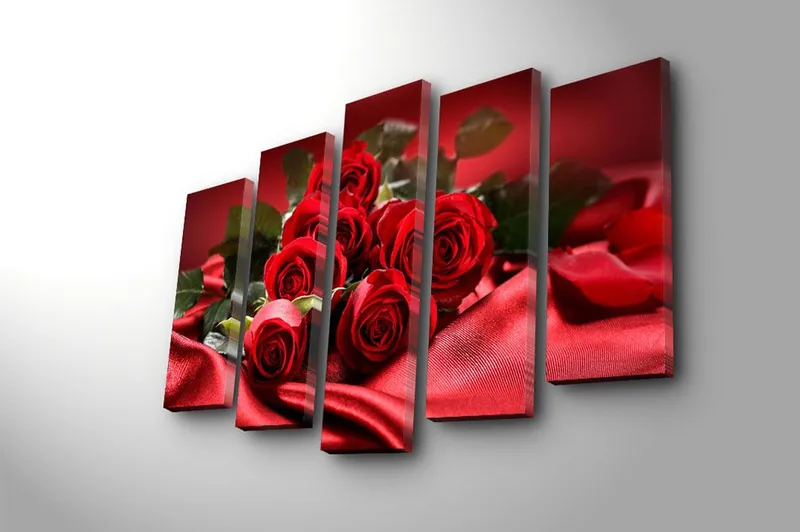 Canvastavla 5-pack Flerfärgad - 19x60 cm - Inredning & dekor - Tavlor & konst - Canvastavla