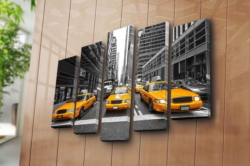 Canvastavla 5-pack Flerfärgad - 19x60 cm - Inredning & dekor - Tavlor & konst - Canvastavla