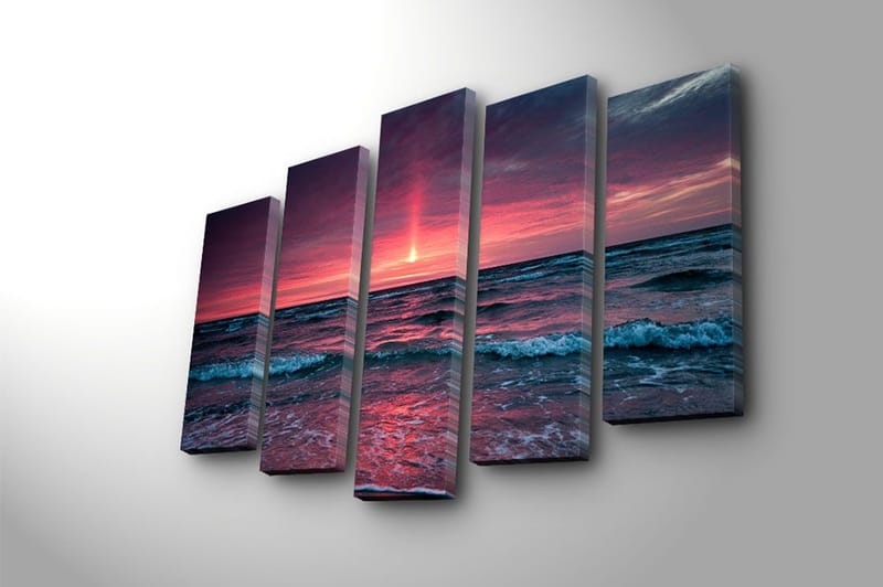 Canvastavla 5-pack Flerfärgad - 19x60 cm - Inredning & dekor - Tavlor & konst - Canvastavla
