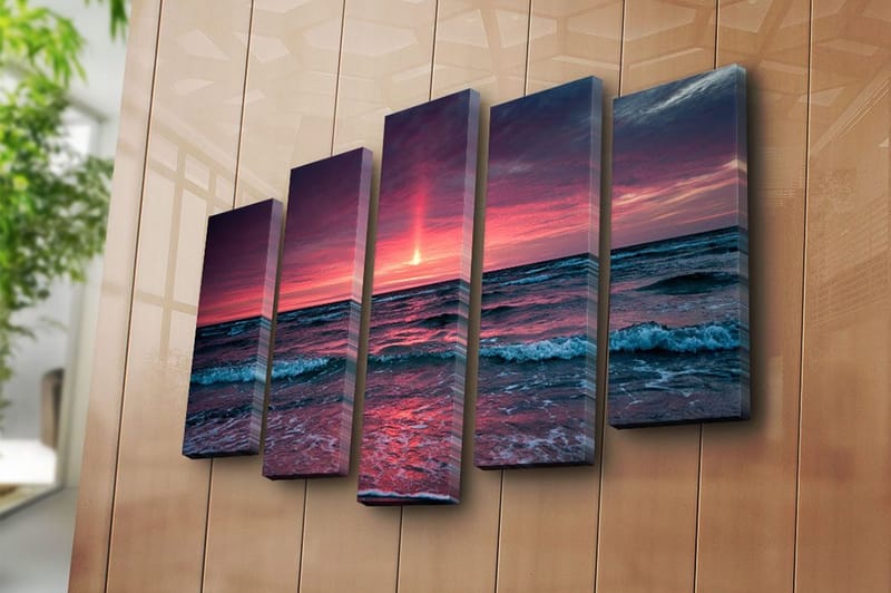 Canvastavla 5-pack Flerfärgad - 19x60 cm - Inredning & dekor - Tavlor & konst - Canvastavla