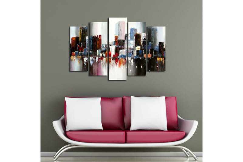 Canvastavla 5-pack Flerfärgad - 19x60 cm - Inredning & dekor - Tavlor & konst - Canvastavla