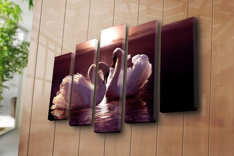 Canvastavla 5-pack Flerfärgad - 19x60 cm - Inredning & dekor - Tavlor & konst - Canvastavla