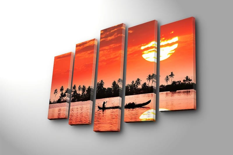Canvastavla 5-pack Flerfärgad - 19x60 cm - Inredning & dekor - Tavlor & konst - Canvastavla