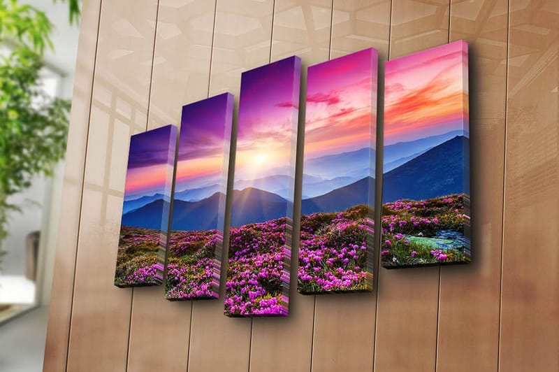 Canvastavla 5-pack Flerfärgad - 19x60 cm - Inredning & dekor - Tavlor & konst - Canvastavla