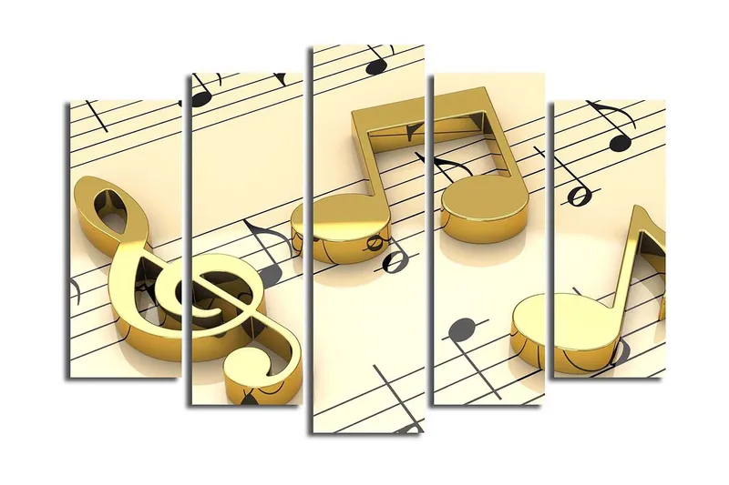 Canvastavla 5-pack Flerfärgad, 19x60 cm