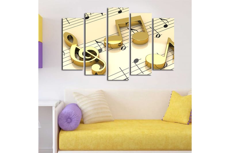 Canvastavla 5-pack Flerfärgad - 19x60 cm - Inredning & dekor - Tavlor & konst - Canvastavla