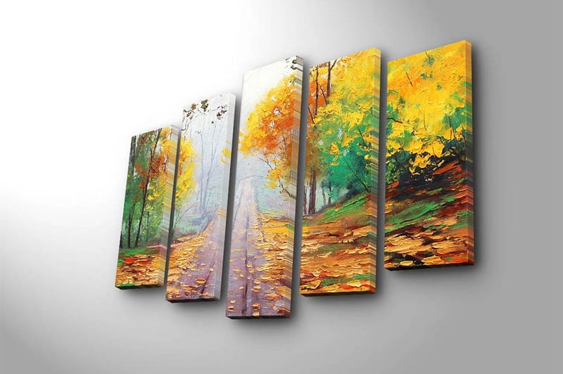 Canvastavla 5-pack Flerfärgad - 19x60 cm - Inredning & dekor - Tavlor & konst - Canvastavla