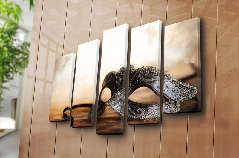 Canvastavla 5-pack Flerfärgad - 19x60 cm - Inredning & dekor - Tavlor & konst - Canvastavla