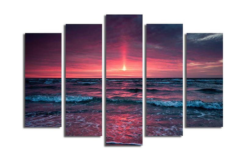 Canvastavla 5-pack Flerfärgad, 19x60 cm