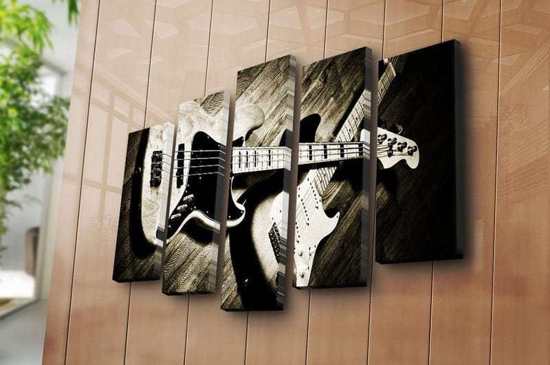 Canvastavla 5-pack Flerfärgad - 19x60 cm - Inredning & dekor - Tavlor & konst - Canvastavla