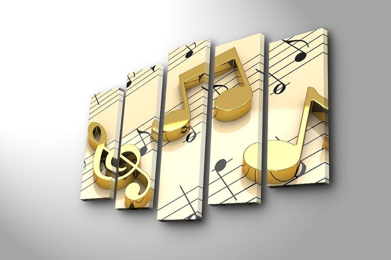 Canvastavla 5-pack Flerfärgad - 19x60 cm - Inredning & dekor - Tavlor & konst - Canvastavla