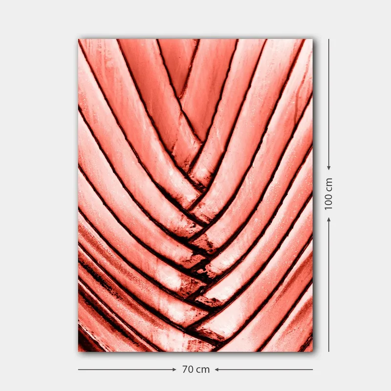 Canvastavla 70x100 cm - Abstrakt komposition med böljande linjer i rosa nyanser - Rosa / Svart - Inredning & dekor - Tavlor & konst - Canvastavla