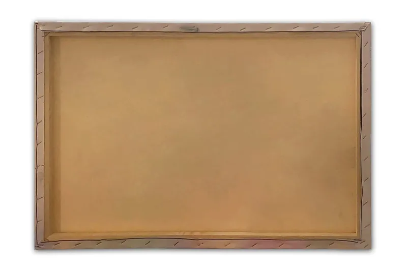 Canvastavla 70x100 cm - Abstrakt komposition med inslag av geometriska former och linjer - Mörkbrun / Beige / Vit - Inredning & dekor - Tavlor & konst - Canvastavla