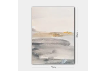 Canvastavla 70x100 cm - Abstrakt landskap med mjuka färgövergångar - Grå / Beige / Ljusblå - Inredning & dekor - Tavlor & konst - Canvastavla