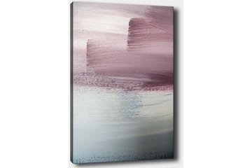 Canvastavla 70x100 cm - Abstrakt landskap med mjuka färgövergångar i rosa och blå nyanser - Rosa / Blå / Grå - Inredning & dekor - Tavlor & konst - Canvastavla