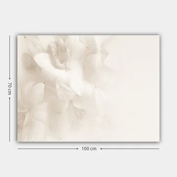 Canvastavla 70x100 cm - Mjuka blommor i subtila nyanser av vitt - Vit / Ljusbeige - Inredning & dekor - Tavlor & konst - Canvastavla