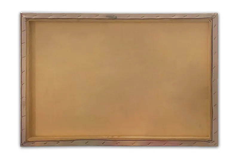 Canvastavla 70x100 cm - Stiliserad porträttbild av en kvinna med svarta händer som formar ett par ögon, med guldiga detaljer på läppar och fingertoppar - Svart / Guld - Inredning & dekor - Tavlor & konst - Canvastavla