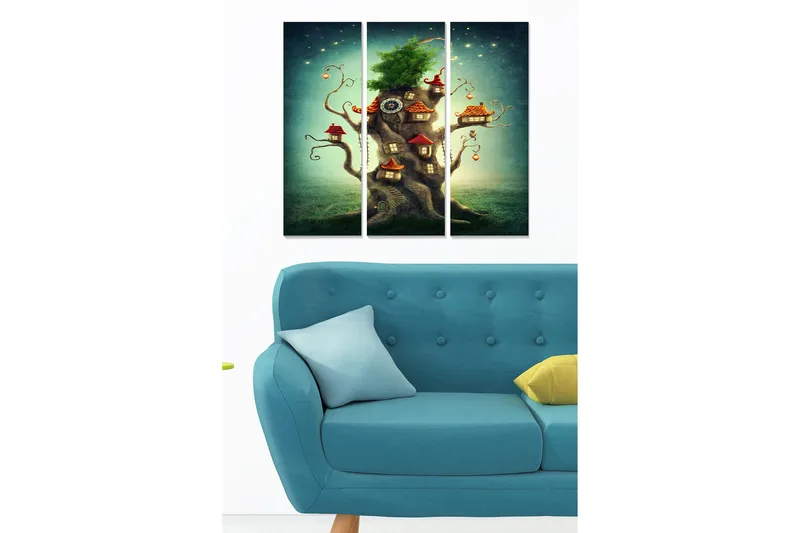 Canvastavla Abstract 3-pack Flerfärgad - 20x50 cm - Inredning & dekor - Tavlor & konst - Canvastavla