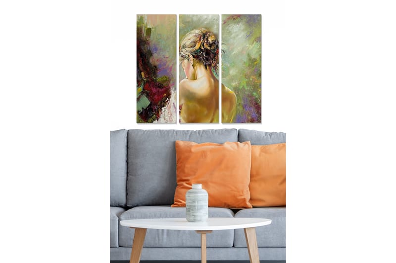 CANVASTAVLA Abstract 3-pack Flerfärgad 20x50 cm - Inredning & dekor - Tavlor & konst - Canvastavla