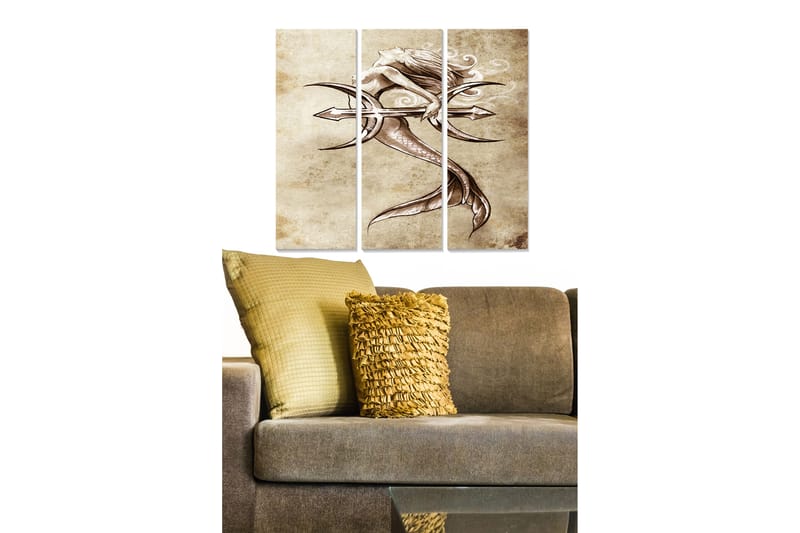 CANVASTAVLA Abstract 3-pack Flerfärgad 20x50 cm - Inredning & dekor - Tavlor & konst - Canvastavla