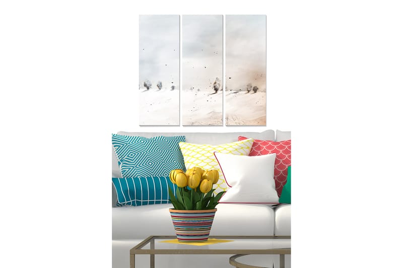 CANVASTAVLA Abstract 3-pack Flerfärgad 20x50 cm - Inredning & dekor - Tavlor & konst - Canvastavla