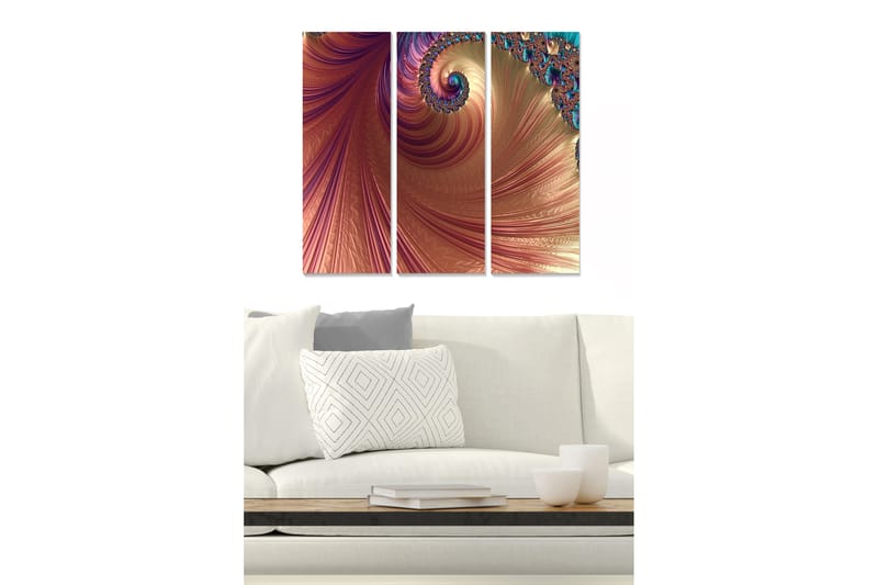 CANVASTAVLA Abstract 3-pack Flerfärgad 20x50 cm - Inredning & dekor - Tavlor & konst - Canvastavla