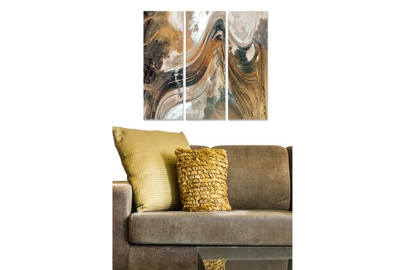 CANVASTAVLA Abstract 3-pack Flerfärgad 20x50 cm - Inredning & dekor - Tavlor & konst - Canvastavla