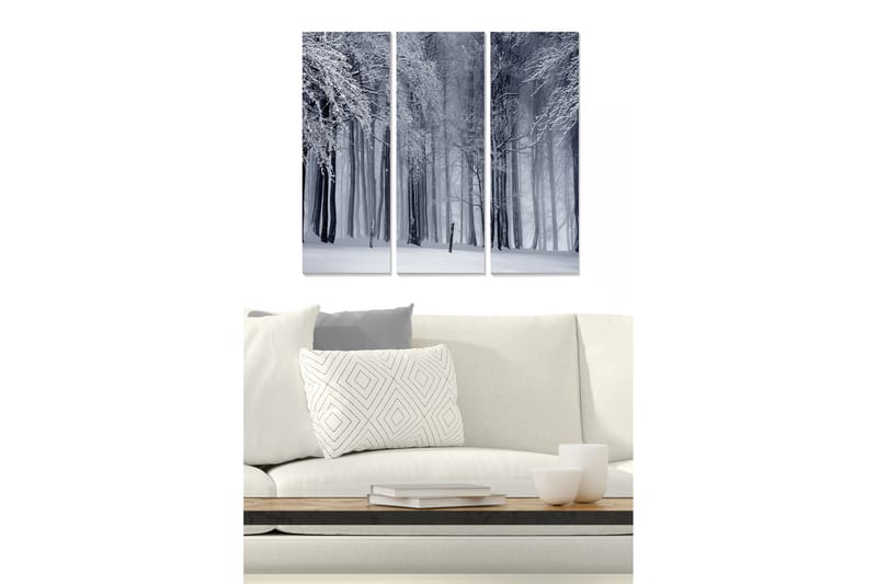 CANVASTAVLA Abstract 3-pack Flerfärgad 20x50 cm - Inredning & dekor - Tavlor & konst - Canvastavla