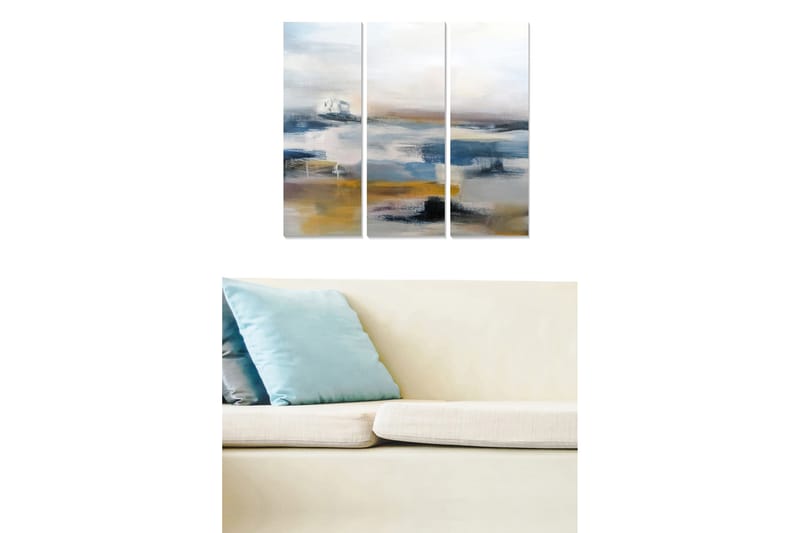 CANVASTAVLA Abstract 3-pack Flerfärgad 20x50 cm - Inredning & dekor - Tavlor & konst - Canvastavla