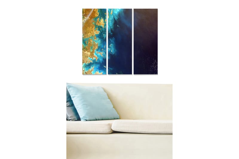 CANVASTAVLA Abstract 3-pack Flerfärgad 20x50 cm - Inredning & dekor - Tavlor & konst - Canvastavla