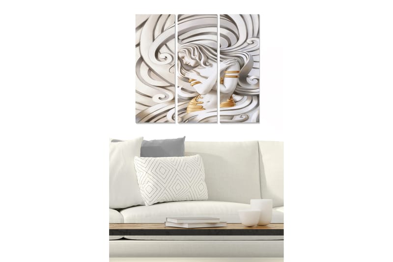 CANVASTAVLA Abstract 3-pack Flerfärgad 20x50 cm - Inredning & dekor - Tavlor & konst - Canvastavla