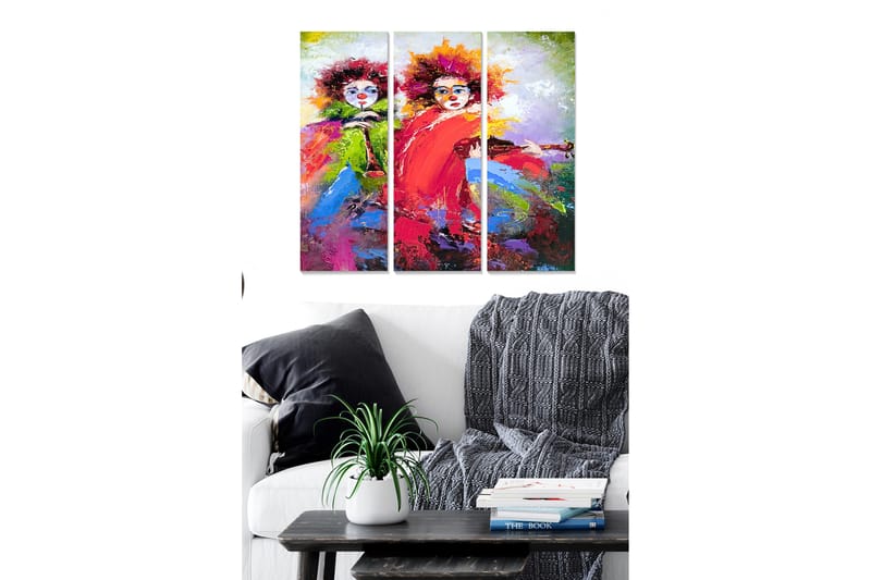 CANVASTAVLA Abstract 3-pack Flerfärgad 20x50 cm - Inredning & dekor - Tavlor & konst - Canvastavla