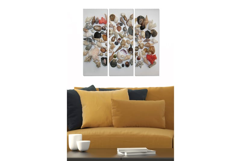 CANVASTAVLA Abstract 3-pack Flerfärgad 20x50 cm - Inredning & dekor - Tavlor & konst - Canvastavla