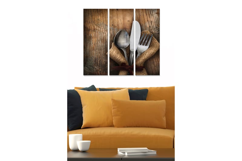 CANVASTAVLA Abstract 3-pack Flerfärgad 20x50 cm - Inredning & dekor - Tavlor & konst - Canvastavla
